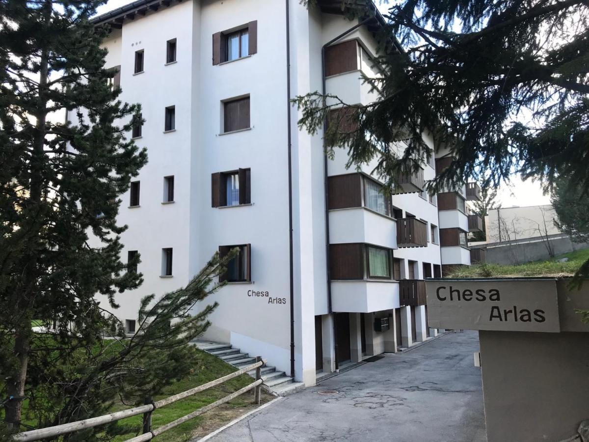 Bilocale Nuovo St. Moritz Chesa Arlas Bagian luar foto