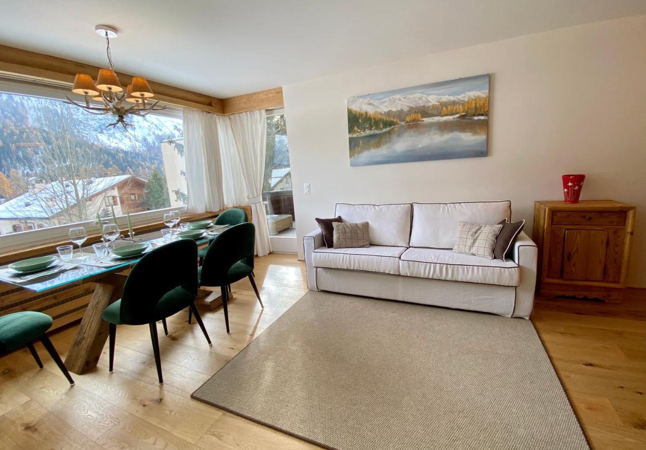 Bilocale Nuovo St. Moritz Chesa Arlas Bagian luar foto
